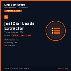 Digi Soft JustDial Leads Extractor (Chrome)