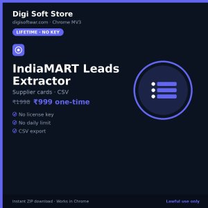 Digi Soft IndiaMART Leads Extractor (Chrome)