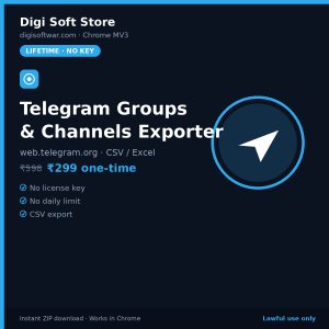 Digi Soft Telegram Groups & Channels Exporter (Chrome)