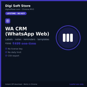 Digi Soft WA + Telegram Chrome Tools Bundle (Lifetime)