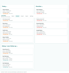 Lead Next — WhatsApp Follow-Up Board (Digi Soft)