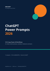 ChatGPT Power Prompts 2026 — 500+ Copy-Paste AI Workflows