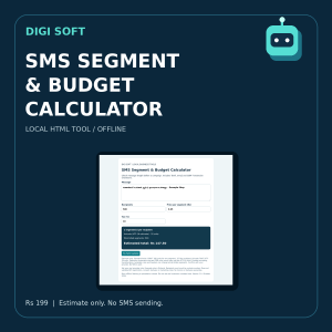 SMS Segment & Budget Calculator - Offline HTML Tool | Digi Soft
