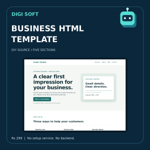 Five-Section Business HTML Template - DIY Source | Digi Soft