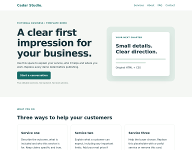 Five-Section Business HTML Template - DIY Source | Digi Soft