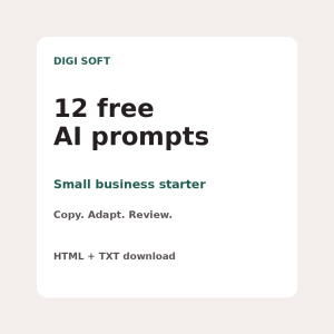 12 Free AI Prompts for Small Business - Starter | Digi Soft